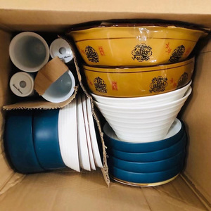 Bán buôn trực tiếp từ nhà máy, giá rẻ, hàng có sẵn, bộ bát đĩa gốm sứ nhiều màu sắc, đóng hộp carton - Product Image 4