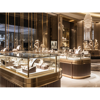 Bijouterie de luxe Bijouterie design personnalisé Vitrine en verre Vitrine pour bijoux Collier Boucles d'oreille Kiosque