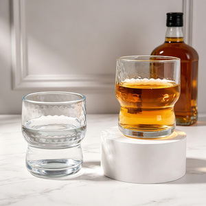 Vaso de <span class=keywords><strong>Whisky</strong></span> de Cristal con Diseño de Hoyuelos de 280 ml, Precio de Fábrica, Vaso para Beber Estilo Old Fashioned, Venta al por Mayor con Caja de Color - Product Image 3