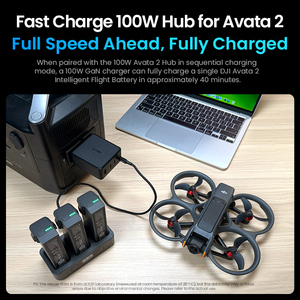 Cargador Rápido LKTOP 100W 4 en 1 GaN con 4 Puertos USB-C, Enchufe Plegable, Control Inteligente de Temperatura, Certificación QC4.0+ 3C/FCC para <span class=keywords><strong>Mavic</strong></span> 3/4 Pro/Air - Product Image 5