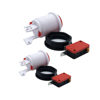 Bouton de console de jeu A4 de style américain, rond de 33 mm, verrouillable, détachable, à réinitialisation automatique, 5A 12V