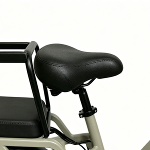 Vélo électrique <span class=keywords><strong>cargo</strong></span> 20 pouces à cadre bas, <span class=keywords><strong>2</strong></span> <span class=keywords><strong>places</strong></span>, pour famille, moteur sans balais, batterie lithium 48V 15AH, cadre en aluminium, double suspension - Product Image 3
