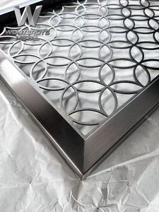 แผงกั้นฉากสเตนเลสสตีล PVD ตัดด้วยเลเซอร์ ดีไซน์ทันสมัย ออกแบบตามสั่ง สำหรับโรงแรม รีสอร์ท โรงแรมขนาดเล็ก บ้านพักตากอากาศ วิลล่า และล็อบบี้ - Product Image 4