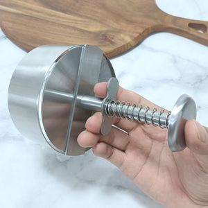 Amz Hot Wholesale 304 Acier inoxydable Burger Viande Presse Bois <span class=keywords><strong>Moule</strong></span> Patty Outil pour BBQ Cuisine <span class=keywords><strong>Steak</strong></span> Outil - Product Image 3