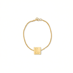 Bracciale in Acciaio Inossidabile con Lettera L ZX 12x14cm Placcato Oro Minimalista Unisex per Uso Quotidiano Gioielleria Raffinata - Product Image 3