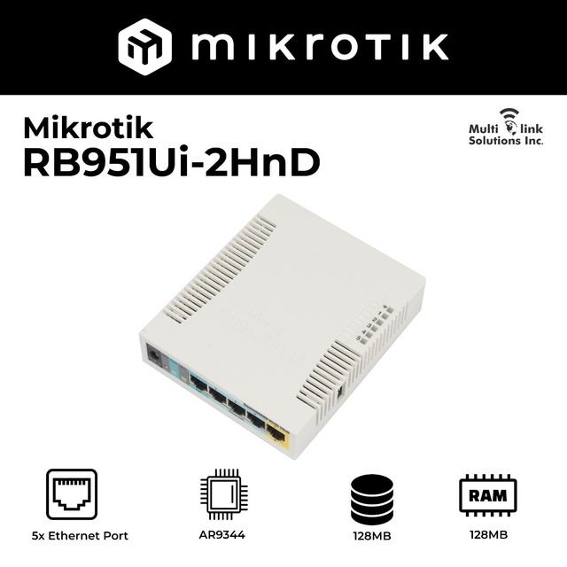 Mikrotik RB951Ui-2HnD Wireless Networking Device WiFi Mikrotik Router