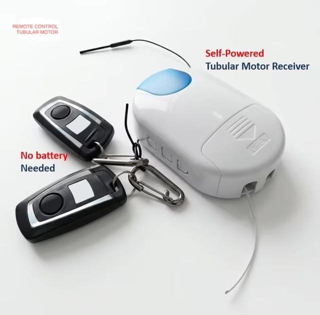 Self-Powered Automatic Learning Code RF Remote Control 433.92MHz | Universal Home Garage Door Controller 4 Buttons 30m Range AAA
