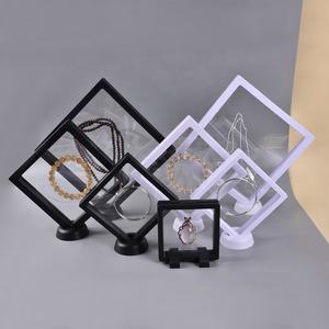 Ingrosso pellicola trasparente in PE 3D con cornice galleggiante per gioielli custodia trasparente in acrilico per orecchini con sospensione - Product Image 6