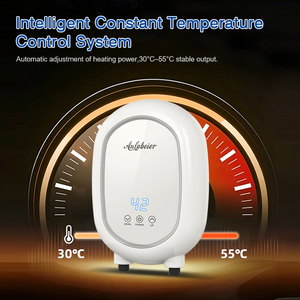 Mini Calentador de Agua Eléctrico Instantáneo sin Tanque, 5.5kW, 220V, Pantalla Táctil LED Inteligente, Temperatura Constante, Doble Salida, IPX4, para Baño, con Certificación CE - Product Image 6