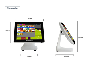 15.6 אינץ מגע pos מותאם אישית קופה לרשום אנדרואיד לבן בסיס מתכת שחור למכירה חנות מסעדה - Product Image 5