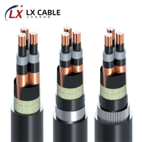 LX Kupferkern 3-adrig 50mm 70mm 120mm 185mm 240mm PVC-armiertes Industrielles Untergrund-XLPE-Stromkabel