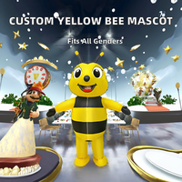 Costume de mascotte d'abeille jaune sur mesure, Halloween, peluche douce, matériau EVA, carnavals, fêtes, promotions, défilés, cosplay, adultes