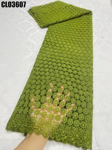 Nigérian Guipure <span class=keywords><strong>dentelle</strong></span> tissu cordon <span class=keywords><strong>dentelle</strong></span> avec pierres broderie tissu Aso Ebi <span class=keywords><strong>robe</strong></span> pour fête blanc tissu mariage - Product Image 5