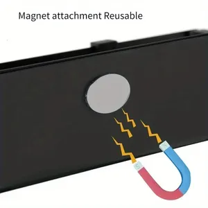 Étagère de rangement magnétique pour épices, noire, type sur pied, pour la cuisine, le réfrigérateur et le four, en métal durable - Product Image 3