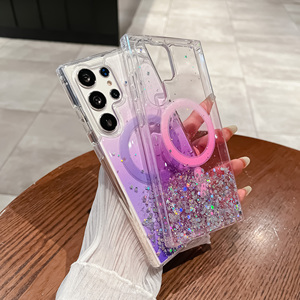 Étui brillant pour <span class=keywords><strong>chargeur</strong></span> sans fil pour Samsung S25Ultra S22 Hard Transparent Clear Back Cover A15 A16 A05S A06 Magnetic Phone Cases - Product Image 5