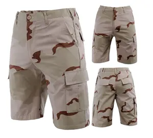 Summer Loose Breathable BDU Men's Camouflage Tactical Overalls Short Pants Wholesale