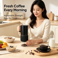 Mini moulin à café électrique automatique portable alimenté par USB avec boîtier en céramique pour la maison, la voiture, l'extérieur et l'hôtel