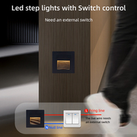 Luces LED Impermeables para Escaleras, Pequeñas y Cuadradas, con Lámpara de Escalón de Aluminio e Iluminación Lateral de Esquina