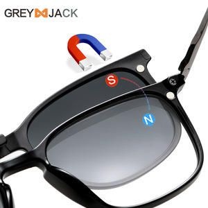 Lunettes de soleil magnétiques Greyjack, monture noire en TR métal, charnières à ressort, polarisées UV400, style carré unisexe - Product Image 3