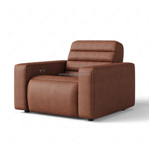 FERLY Modern Elektrikli Deri Detaylı Koltuk Yatar Koltuk Takımı (2'li) Oturma Odası ve Salon İçin - Product Image 3