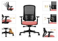 Fauteuil inclinable pivotant en maille Fauteuil de bureau de direction ergonomique Caractéristiques d'inclinaison pivotantes confortables pour les bureaux de travail des studios