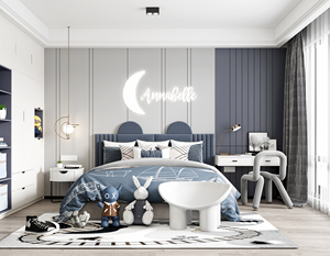 소년 십대 단단한 나무 가죽 침대 만화 곰 1.5m 소년 방 침대 그물 빨간 싱글 아이 침대 - Product Image 6