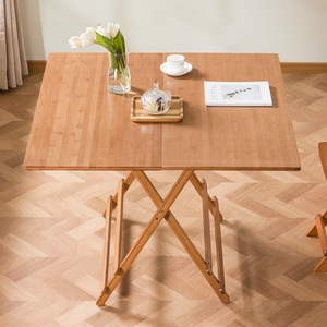 <b>Folding</b> Wooden Square Dining <b>Table</b> 60x60 Cm For Home Dormitory Use - Product Image 3