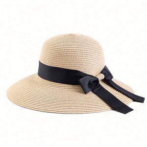 Chapeaux Bob Femme à Large Bord en Paille Respirante avec Lien, Broderie 3D, Idéaux pour l'Été, les Voyages et la Protection Solaire en Extérieur – Vente en Gros - Product Image 5