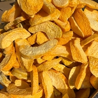 Premium FD Gefreeze-droogde Gele Perzik Schijfjes/Dobbelstenen Zoete Tropische Fruit Snack OEM
