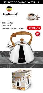 HausRoland Ready Tea <strong>Kettle</strong> for Gas <strong>Hob</strong> Tea <strong>Kettle</strong> Suitable for Stove Top Stainless Steel Tea <strong>Kettle</strong> - Product Image 2