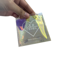 Sac sous vide recyclable en PVC dépoli avec fermeture éclair, logo personnalisé imprimé, sérigraphie, conception artistique gratuite, pour rangement de bijoux et cadeaux