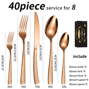 Лидер продаж, набор столовых приборов из нержавеющей стали с узором из змеиного молота, нож для стейка в западном стиле, вилка и ложка - Product Image 6