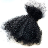 Cheveux humains vierges russes en vrac, bouclés crépus, cuticules alignées, bruts, super double drawn, 100g
