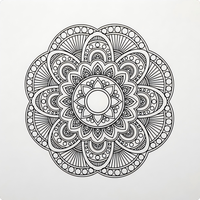 Livre de coloriage à spirale avec motif mandala pour adultes, art thérapeutique, activité de relaxation, pages recto-verso