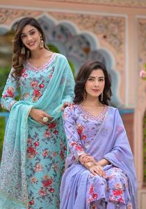 Kurti pent dupatta สำหรับสวมใส่ปกติดีไซเนอร์ใหม่ที่ทันสมัย