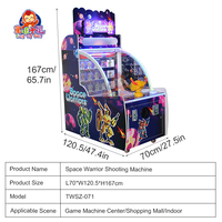 Machine de jeu de tir pour enfants à pièces Arcade intérieure Espace Guerrier Jeu de lancer de balle pour enfants Équipement de centre d'amusement