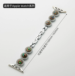 Nouvelle conception de montre-<span class=keywords><strong>bracelet</strong></span> pour <span class=keywords><strong>femme</strong></span> en acier inoxydable de luxe, <span class=keywords><strong>bracelet</strong></span> serti de diamants, style Iwatch, <span class=keywords><strong>bracelet</strong></span> extensible respirant - Product Image 5