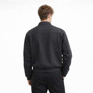 Высококачественная спортивная зимняя ветровка, мягкая укороченная куртка-бомбер, мужское шерстяное пальто - Product Image 3