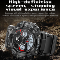 Nouvelle montre connectée d'extérieur LC21 avec lampe de poche, boussole, étanchéité IP68, suivi de la santé, tracker de fitness pour hommes