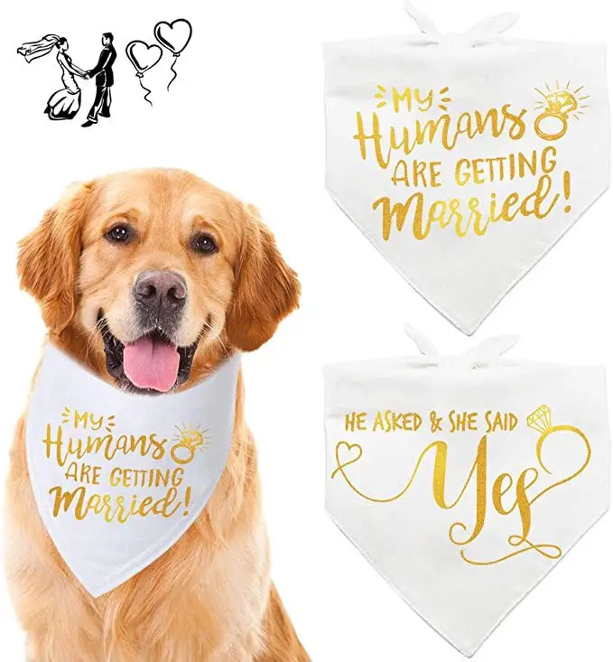 My Humans Are Getting Married Dog Bandana Wedding Scarf Dog Engagement Announcement, Pet Accessories