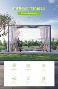 <span class=keywords><strong>4x4</strong></span> extérieur en aluminium Patio toit souple Gazebo étanche <span class=keywords><strong>jardin</strong></span> Pergola Spa Garage et <span class=keywords><strong>abri</strong></span> <span class=keywords><strong>de</strong></span> <span class=keywords><strong>jardin</strong></span> pour Villa pour balcon Application - Product Image 4