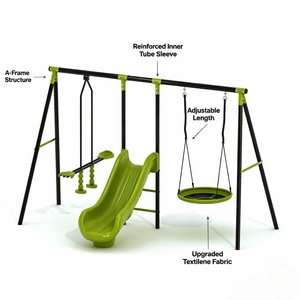 Adecuado para columpios de exterior de alta calidad con múltiples asientos para jardines y hogares - Product Image 4