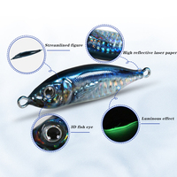 Leurre Jig de Pêche 3D Dur à Impression Réaliste Pesca 82mm 60g, Leurre Jig en Métal pour la Pêche au Gros en Eau Salée, Leurre Lent