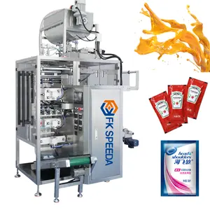 Automatic multi track pouch liquid ketchup packing machine tomato paste sauce multilane packaging machine