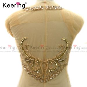 <span class=keywords><strong>Collar</strong></span> con apliques de cristal con cuentas populares en el vestido de novia para coser - Product Image 2