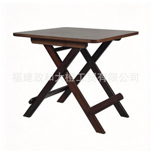 Minimalist Square <b>Bamboo</b> Folding <b>Table</b> Outdoor Portable Small Size Customizable Design - Product Image 1