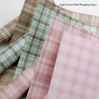 Kertas Pembungkus Bunga Bermotif Kotak-kotak Gaya Prancis, Kertas Kartu Buket Vintage, Bahan Rangkaian Bunga DIY Musim Gugur dan Musim Dingin