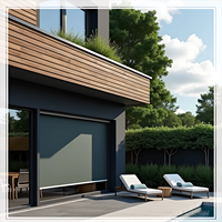 Stores motorisés imperméables avec système de rail zippé coupe-vent pour pergola, jardin, pavillon, terrasse