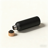 17Oz Tutup Bambu Botol Air Kosong Logo Stainless Steel Dinding Ganda Botol Olahraga Terisolasi Bebas BPA
