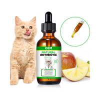 Gouttes antibiotiques pour chats, anti-inflammatoires, antibactériennes, bienfaits nutritionnels, soutien immunitaire, supplément, OEM, ODM, marque privée